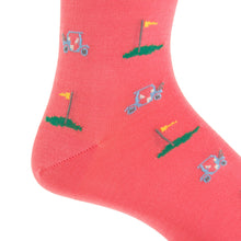 Coral Ash Green Golf Cart Mid Calf Sock