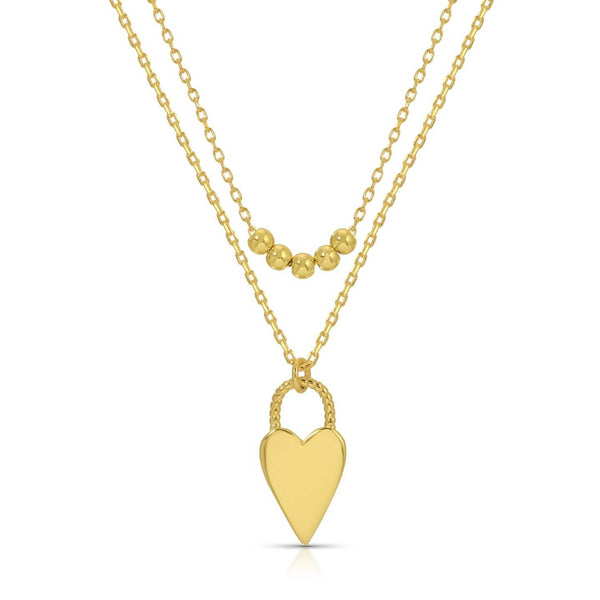 Layered Gold Heart Necklace