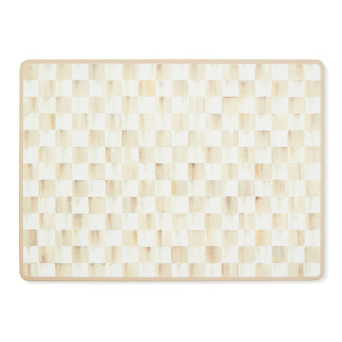 Mocha Check Cork Back Placemats, Set of 4