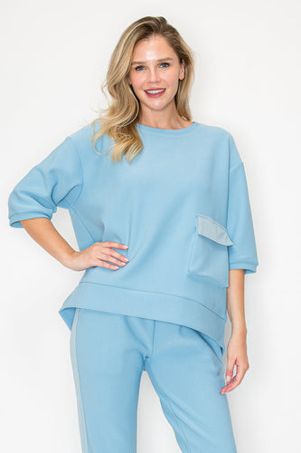Karen Knit Crepe Top