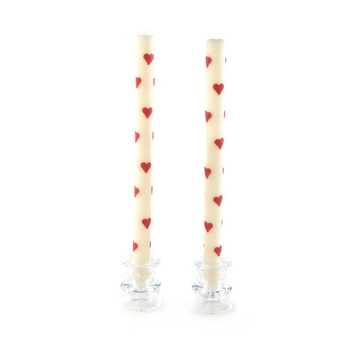 Heart Dinner Candles, Set of 2