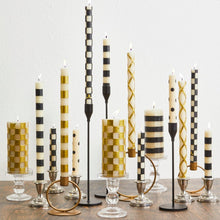 MIni Black and Ivory Dinner Candles, Set of 6