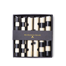 MIni Black and Ivory Dinner Candles, Set of 6