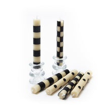 MIni Black and Ivory Dinner Candles, Set of 6