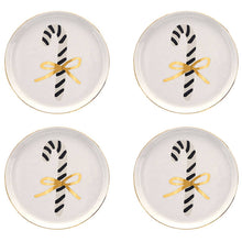 Candy Cane Ceramic Appetizer Plate