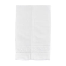 Swiss Dot Hemstitched Linen Blend Guest Towel