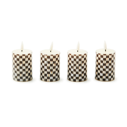 Courtly Check Flameless Votives, Set of 4