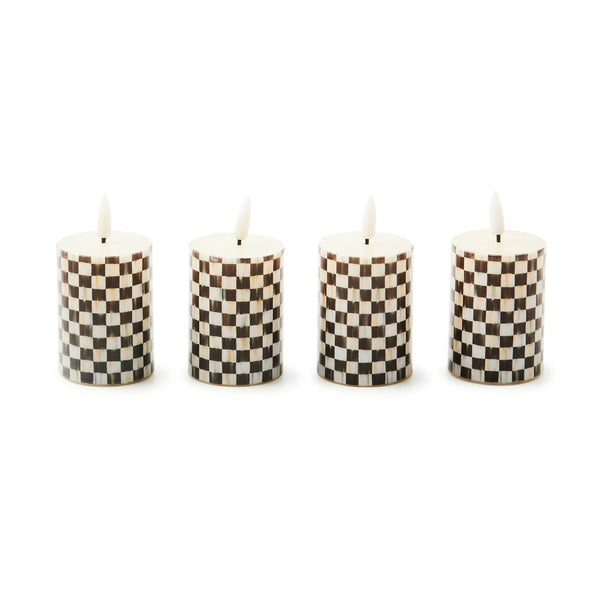 Courtly Check Flameless Votives, Set of 4