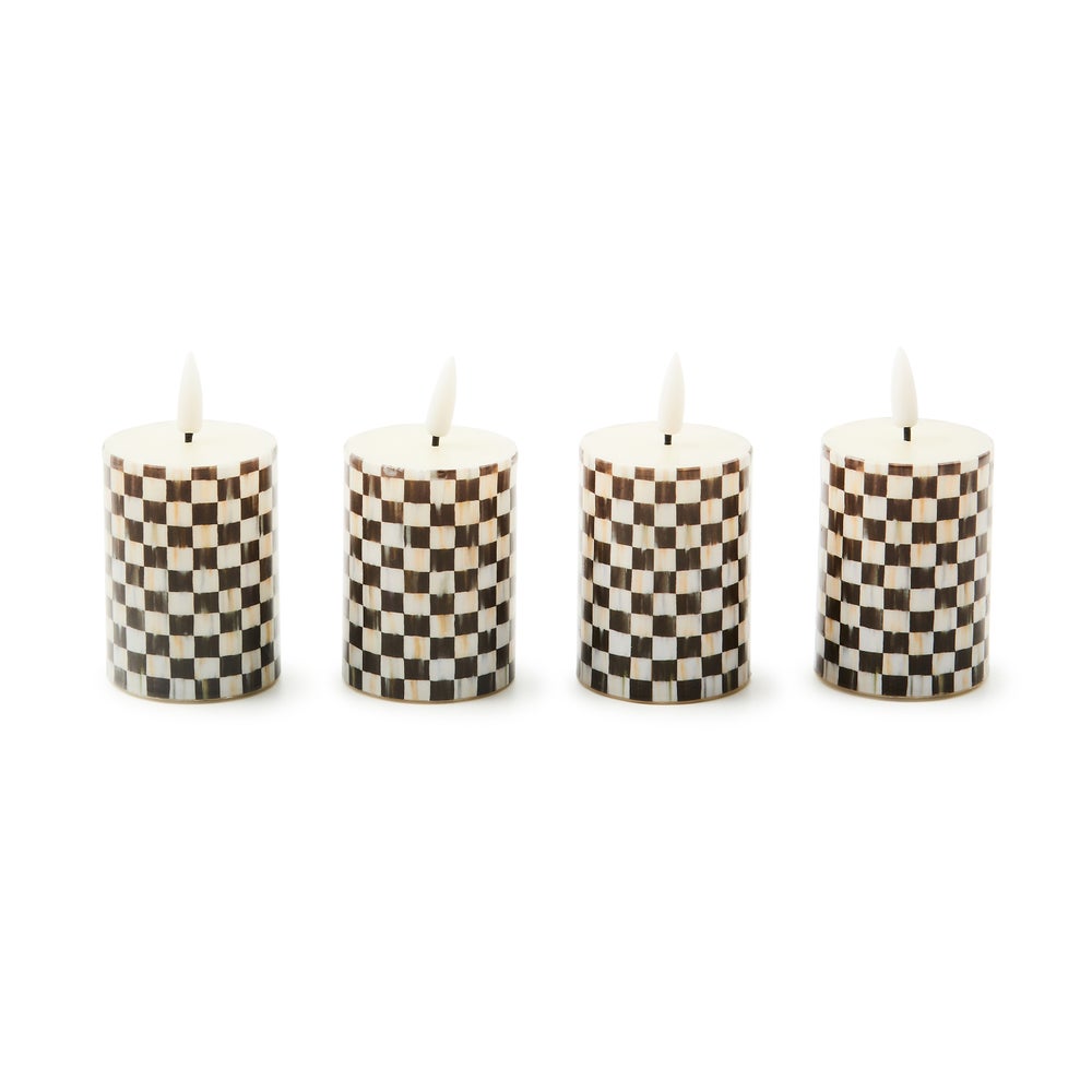 Courtly Check Flameless Votives, Set of 4