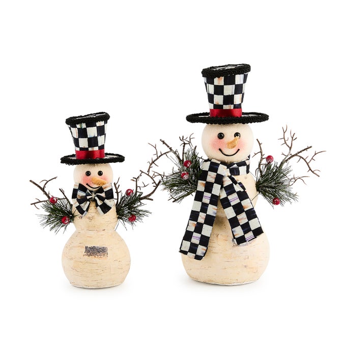 Farmhouse Birch Snowman, Small