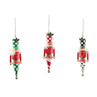 Check it Out Green Tin Nutcracker Ornament