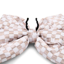 Mocha Check Medium Bow