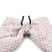 Mocha Check Small Bow