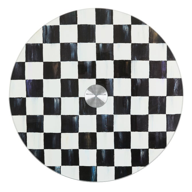 Courtly Check Glass Lazy Susan