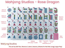 Rose Dragon Mahjong Tile Set