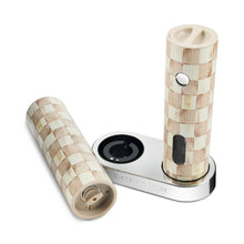 Mocha Check Electric Salt and Pepper Grinder