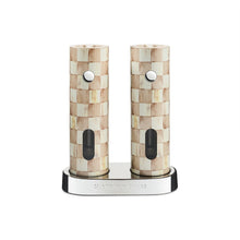 Mocha Check Electric Salt and Pepper Grinder
