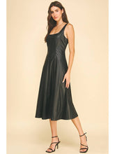 Faux Leather Midi Dress