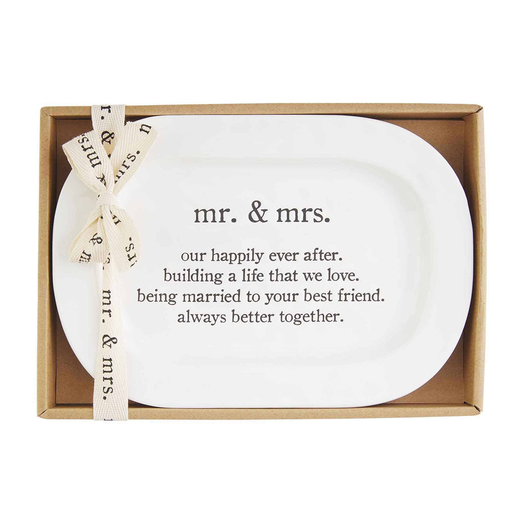 MR AND MRS SENTIMENT PLATE