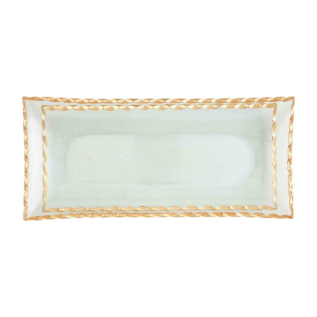 GOLD EDGE TRAY SET