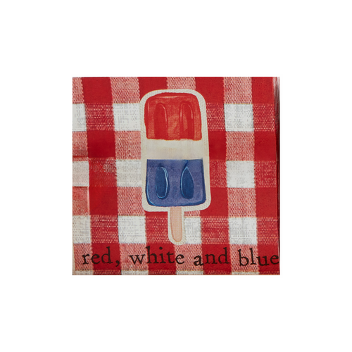Red White and Blue Cocktail Napkins