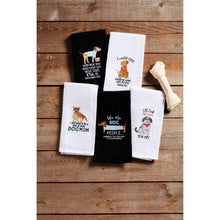 DOG MOM WAFFLE TOWEL