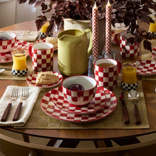 Cherry Check Dinner Plate