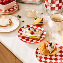 Cherry Check Salad Plate