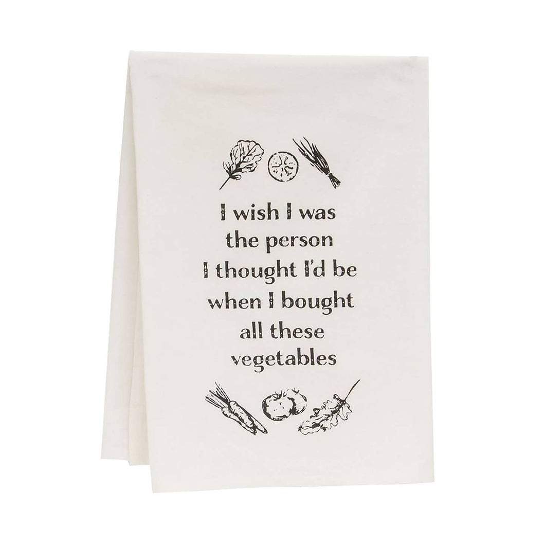 WHEN I BOUGHT THESE VEGETABLES DISH TOWEL