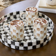 Mocha Check Porcelain Mug