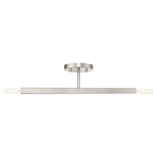 Monaco 2 Light Semi Flush, Brushed Nickel