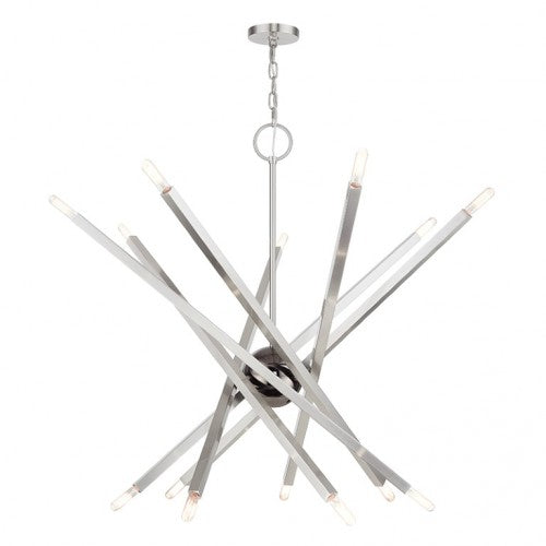 Monaco 14 Light Chandelier, Brushed Nickel