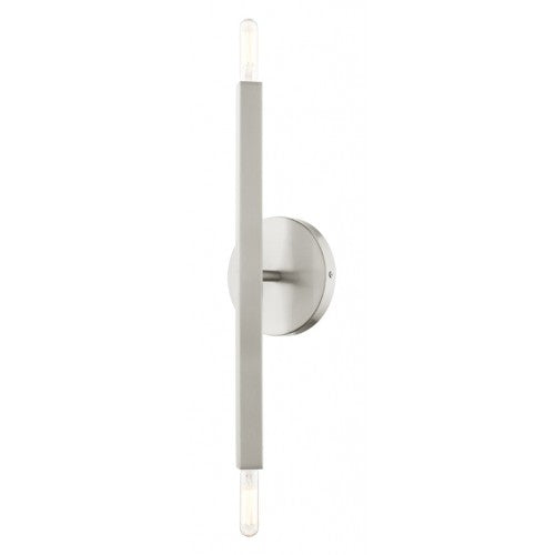 Monaco Double Light Sconce, Brushed Nickel