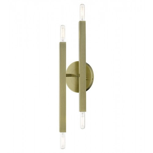 Monaco 4 Light Sconce, Antique Brass
