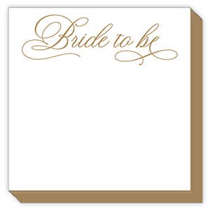 Bride To Be Gold Luxe Notepad