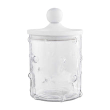 HOBNAIL GLASS CANISTER MED