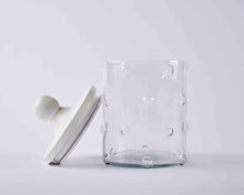 HOBNAIL GLASS CANISTER SM