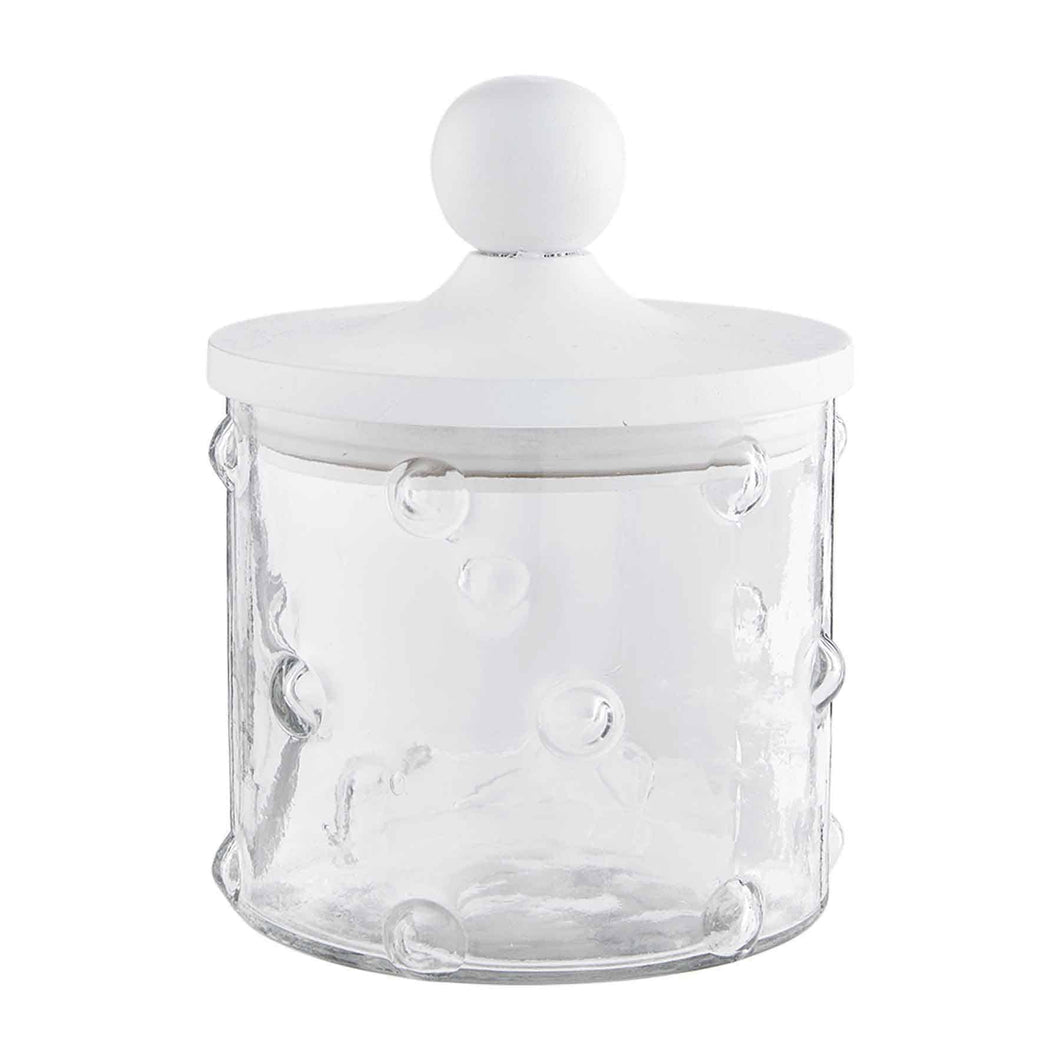 HOBNAIL GLASS CANISTER SM