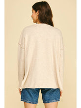V Neck Exposed Seam Sweater