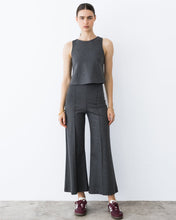Ponte Knit Cropped Wide Leg Pant