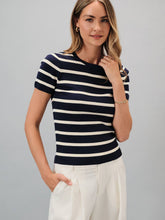 Stripe Short Sleeve Sweater