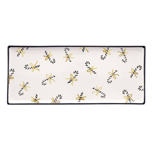 Candy Cane Ceramic Tray