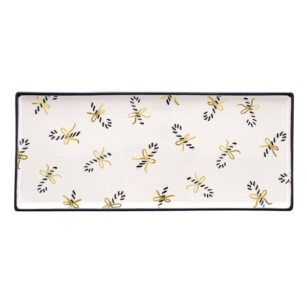 Candy Cane Ceramic Tray