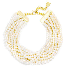 Pearl 10 Strand Collar Necklace