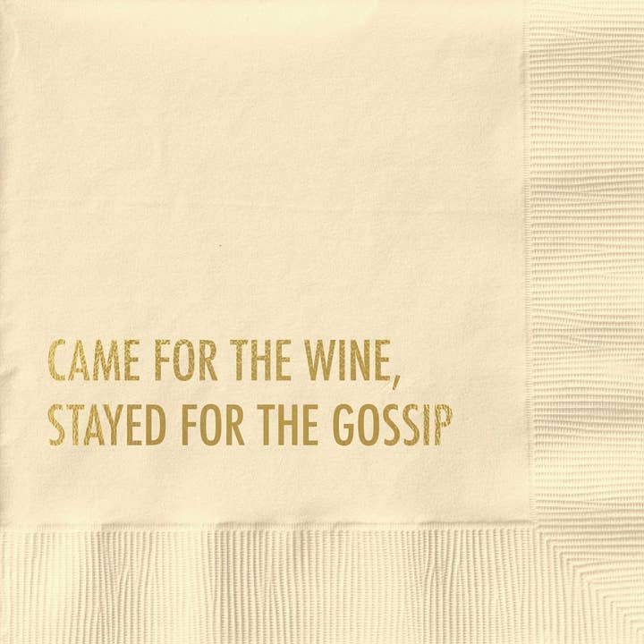 Wine and Gossip Cocktail Napkin