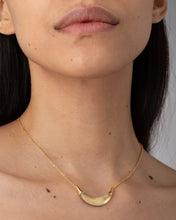 Gold Crescent Lucite Necklace