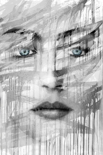 PAINTING, BLUE EYES, GLITTER, 47X71, FRAME: 36PM51449