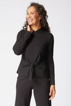 Travel Solid Tie Front Top