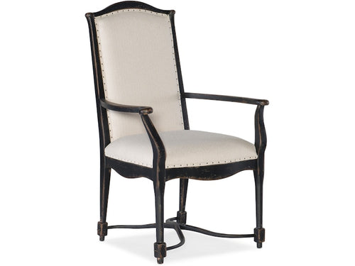 CIAO BELLA UPHOLSTERED BACK DINING ARM CHAIR