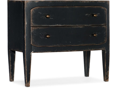 Ciao Bella Two Drawer Nightstand, Black